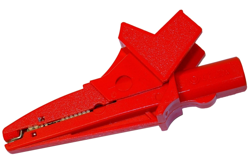 Krokodylek, czerwony, 1 kV, 20 A (WAKROYE20K02)